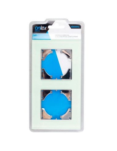 Cadre d'Encastrer Cristal Naturel Onlex 2 Éléments
