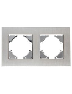 Onlex Horizontal 2-Element Aluminum Inset Frame Silver
