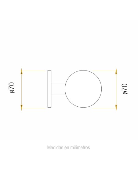 Round Pull Handle Handlock 70mm Matte Nickel