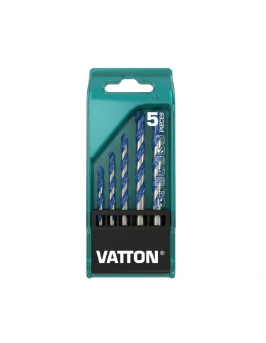 Vatton 5-Piece Multi-Material Drill Bit Set 4-10mm DIN 338