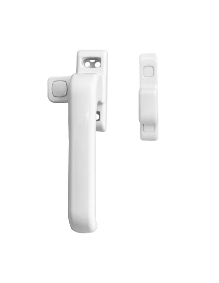 White Aluminum Right Pressure Latch Handle