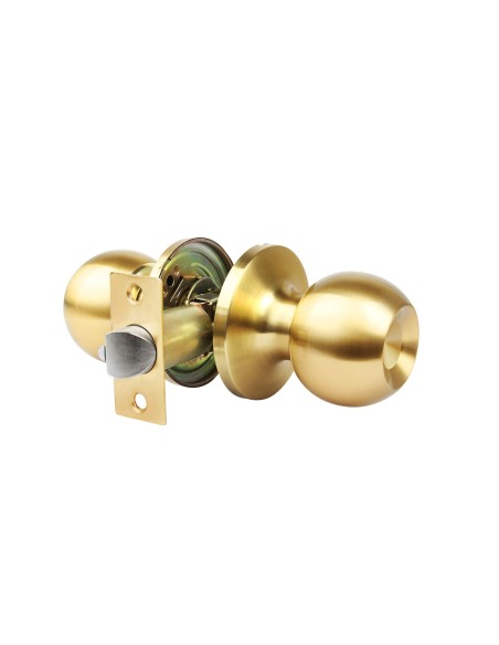 Round Handlock Step Knob 65mm Matte Brass