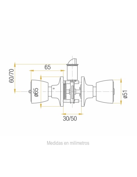 Handlock Tubular Handset 65mm Matte Nickel