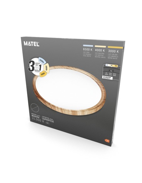 Round LED Surface Nordic Panel 230mm 18W 3CCT