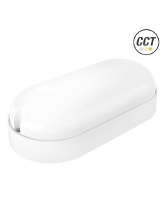 White Oval Matel Exterior LED Wall Pack 9W CCT
