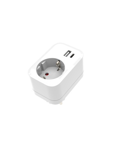 Adaptador Onlex PC 16A 1T USB+Type-C Branco