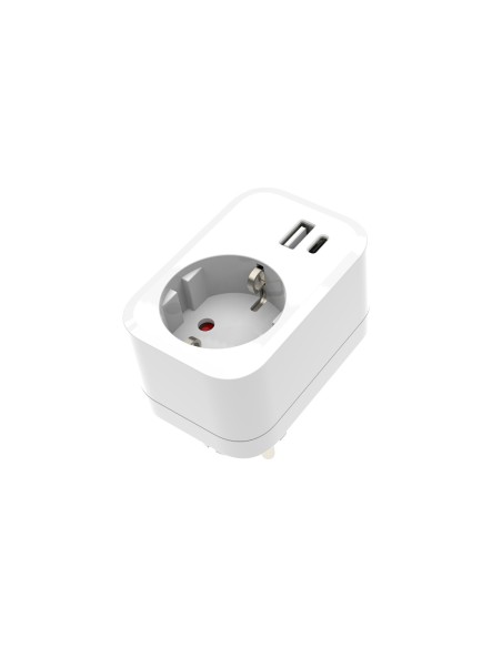 Adaptador Onlex PC 16A 1T USB+Type-C Branco