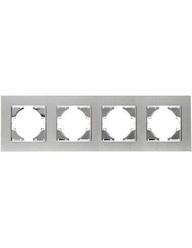 Aluminium-Einbaugerüst Silber Onlex Horizontal 4 Elemente
