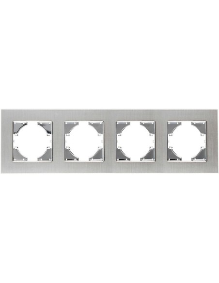 Aluminium-Einbaugerüst Silber Onlex Horizontal 4 Elemente