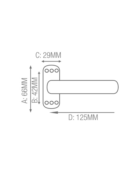 Black Reversible Aluminum Handlock with Shield