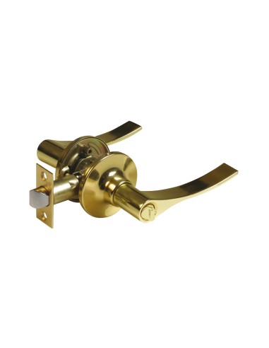 Handlock Bathroom Knob Handle 65mm Brass Bright