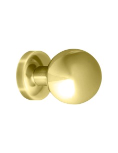 Round Pull Door Handle Handlock 70mm Brass Shine
