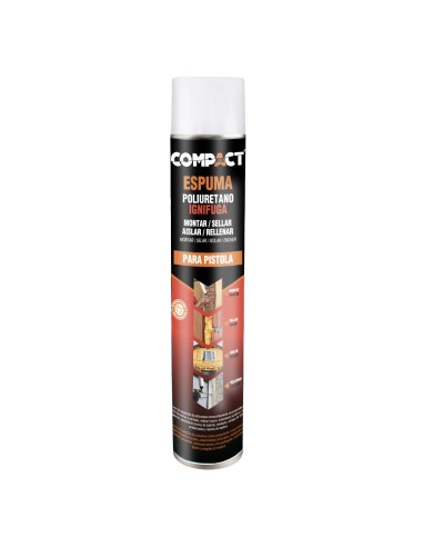 Mousse polyuréthane ignifuge compacte 750ml pistolet