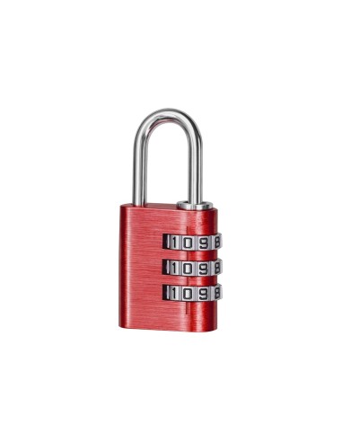 Candado Combinación Handlock 3 Números 30mm Rojo
