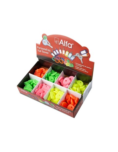 Half-moon key rings display assorted 400 units