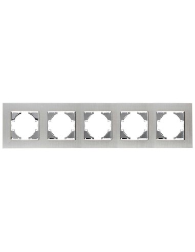 Onlex Horizontal 5-Element Aluminum In-Wall Frame Silver
