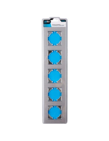 Onlex Horizontal 5-Element Aluminum In-Wall Frame Silver