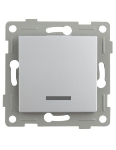 Titanium Flush Mount Illuminated Push Button 10A 250V