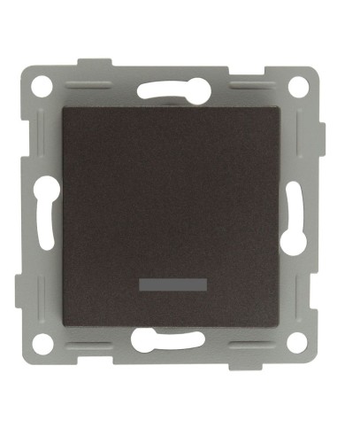 Onlex 10A 250V Graphite Flush Mount Glow Push Button