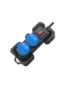 Base de enchufes Onlex 2 tomas con interruptor IP54 cable 1,5m