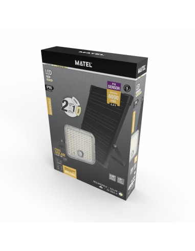 Projetor LED Solar 10W Sensor 1500lm 2CCT IP65