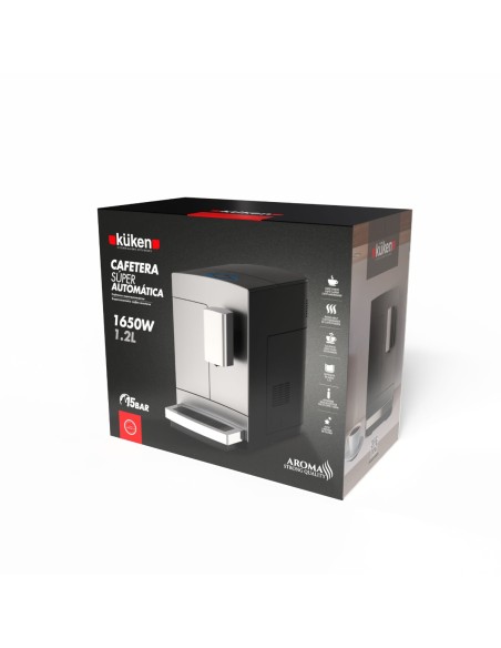 Cafetera superautomática Kuken 1650W 15 bares