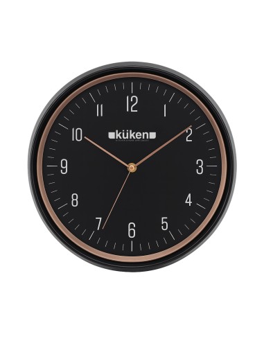 Black Round Wall Clock 30 cm Küken