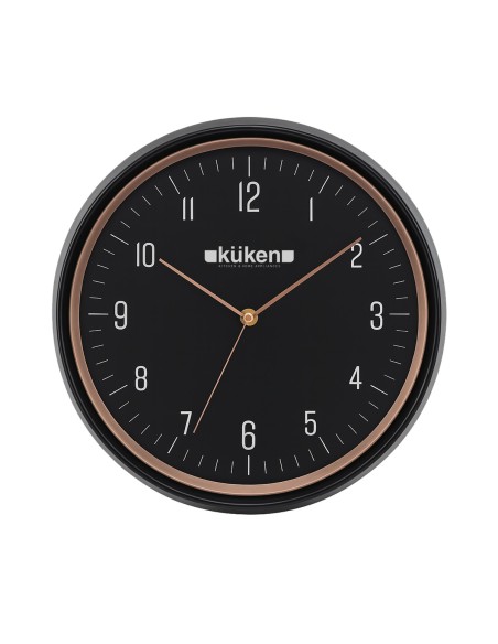 Black Round Wall Clock 30 cm Küken