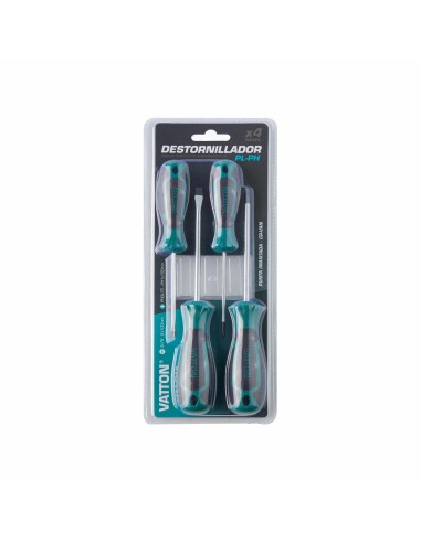 Vatton Flat/Phillips 4-Piece Screwdriver with Magnetic Tip