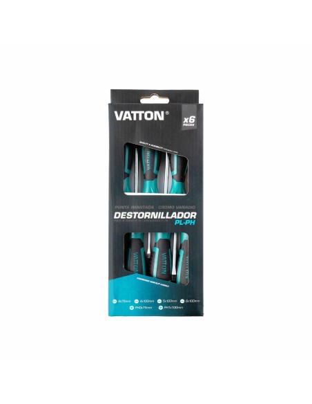 Vatton Flat/Phillips Screwdriver Set 6 Pieces Magnetic