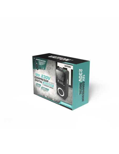 Vatton Digital Compressor 230V 12V 10 Bar Powerbank