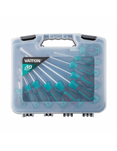 Vatton Flat/Phillips Screwdriver Set 10 Pieces Case