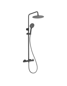 Danube Black Bathroom Bar Monoblock Round Showerhead