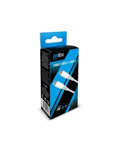 Câble chargeur Type-C Onlex 1m Blanc 2