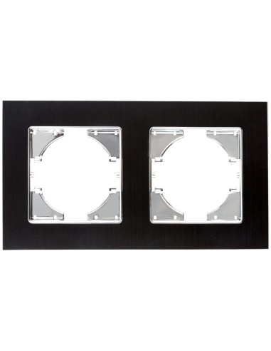 Black Onlex Aluminum Surface-Mount Frame 2 Horizontal Elements
