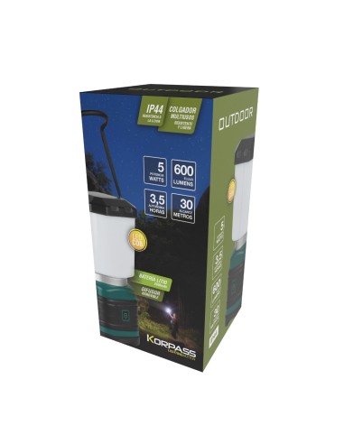 Linterna LED Recargable Camping Korpass 5W