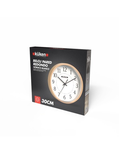 Nordic Round White Wall Clock 30cm Küken