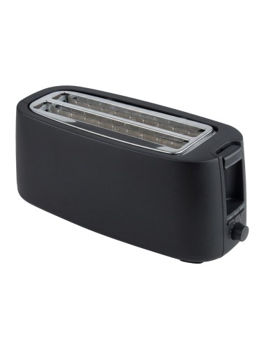Plastic Toaster 4 Pieces 1400W Matte Black