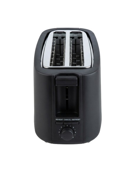 Plastic Toaster 4 Pieces 1400W Matte Black