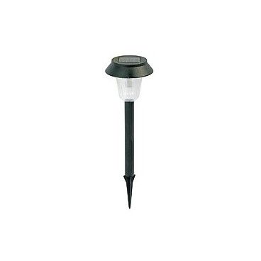 Lâmpada solar preta para jardim