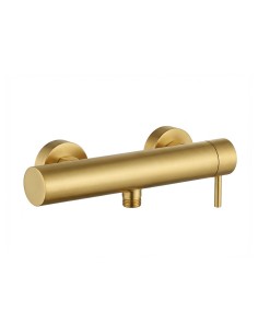 Monomando Ducha Capri Ouro Acabamento PVD com Flexo e Suporte