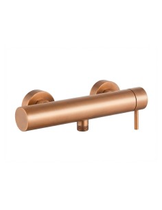 Monomando de chuveiro CAPRI PVD bronze com flexo e suporte