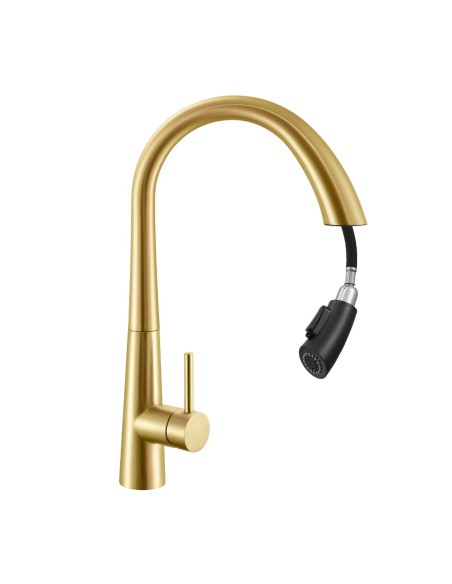 Monomando Évier Extensible Capri Or Finition PVD