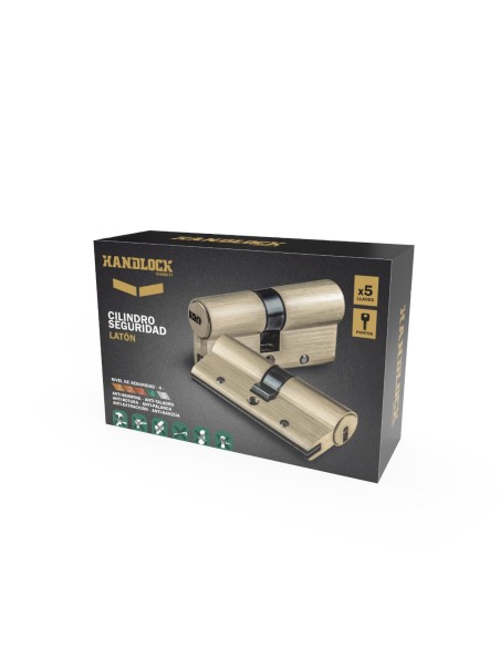 Cilindro Sicurezza Handlock R15 35x35 Ottone Chiavi Uguale