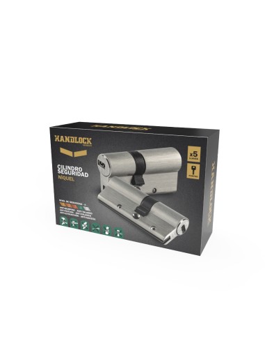 Handlock R15 Security Cylinder 35x35 Nickel Same Keys