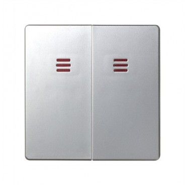 Grupo 2 teclas con luminoso aluminio SIMON 82025-33