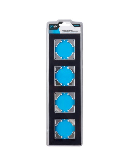Onlex 4-Elementiges Horizontaler Aluminium-Einbaugerüst in Schwarz