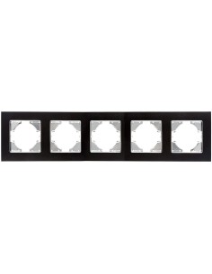 Onlex 5-Horizontal Element Black Aluminum Recessed Frame