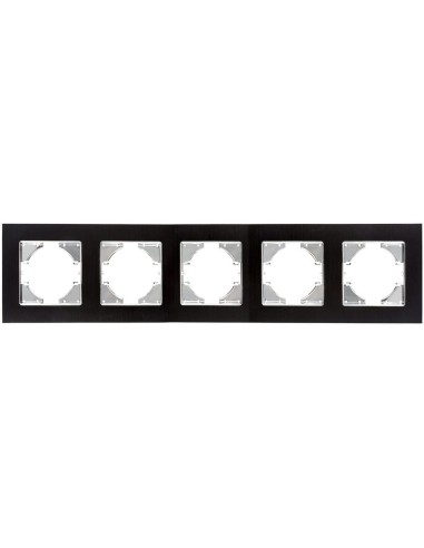 Onlex 5 Elemente Horizontal Aluminium Einbaugerüst Schwarz