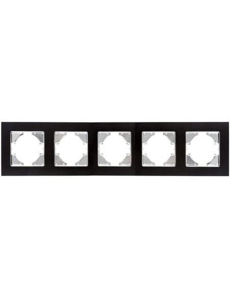 Onlex 5 Elemente Horizontal Aluminium Einbaugerüst Schwarz
